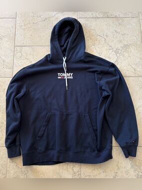 Tommy Hilfiger Navy Pullover Hoodie with Chest Logo